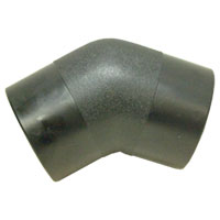 45 degree 4" dust collection hose elbow